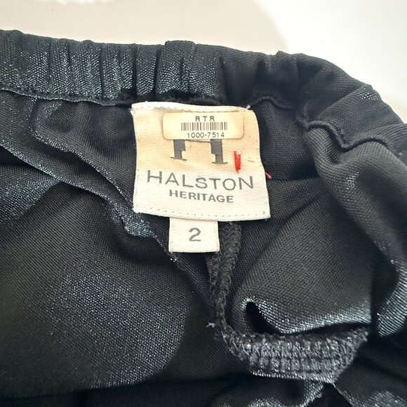 Halston Heritage Dress Womens 2 Black Halter Maxi Open Back Formal - Picture 5 of 8